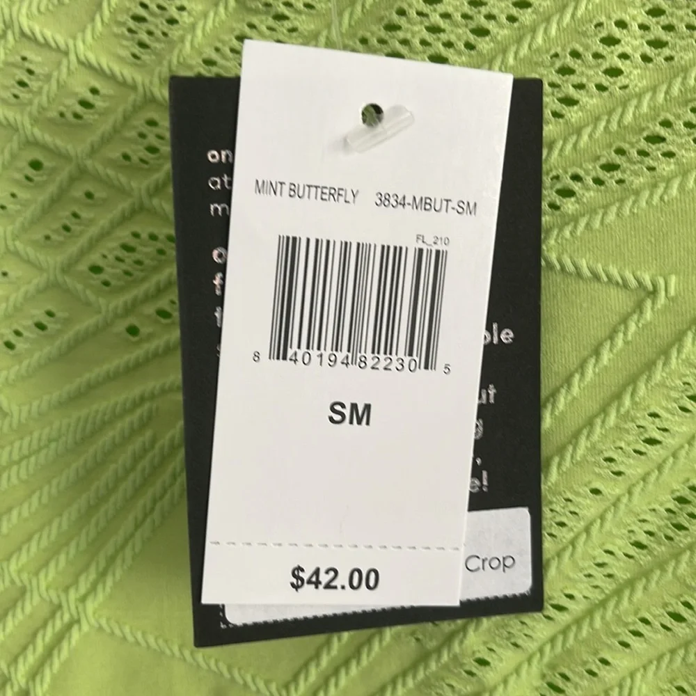 Onzie crop top size S/M - lime green - Picture 9 of 14